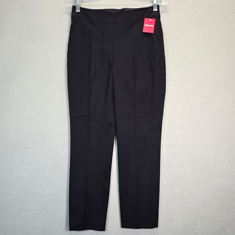 Spanx Cropped Pants On-the-Go Polished Ankle Slim Women Size Medium Stretch Blue